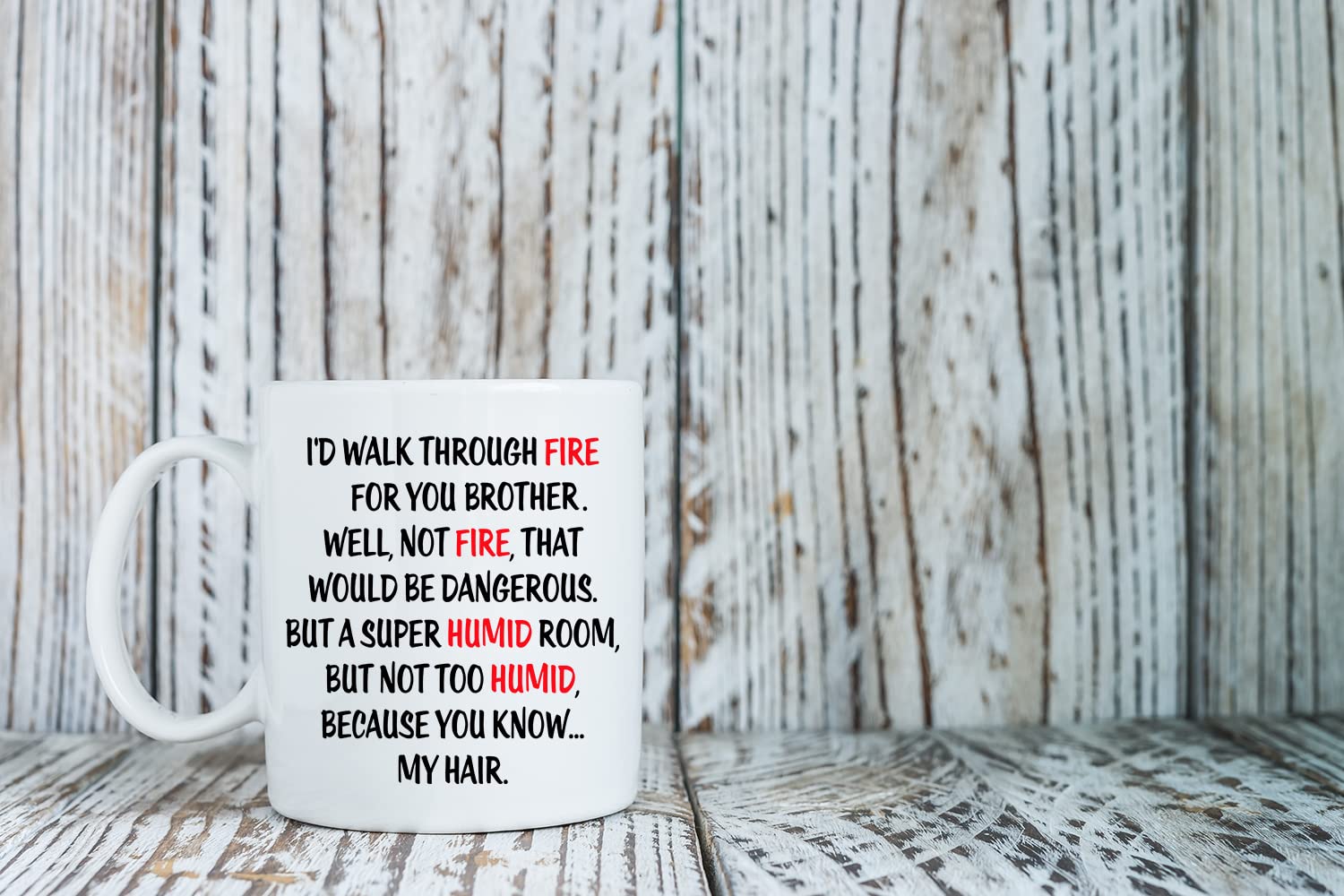 AW Fashions 11oz brother mug packaging for gift-ready presentation