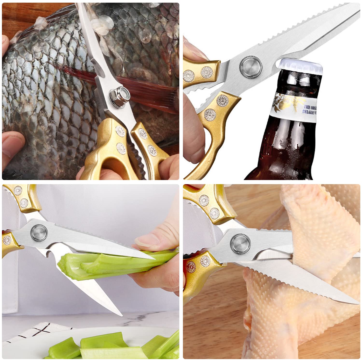 AWinjoy scissors multi-function design enables meat, herbs, and more.