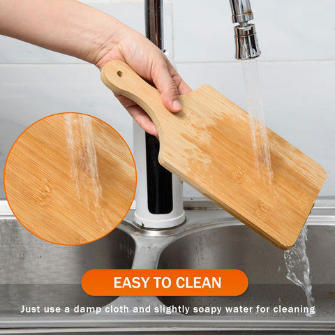 AWIZOM serving board stacked for easy kitchen organization and serving.