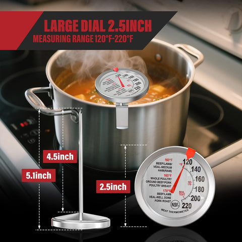 AWLKIM thermometer set is IP68 waterproof and dishwasher-safe for cleanup.