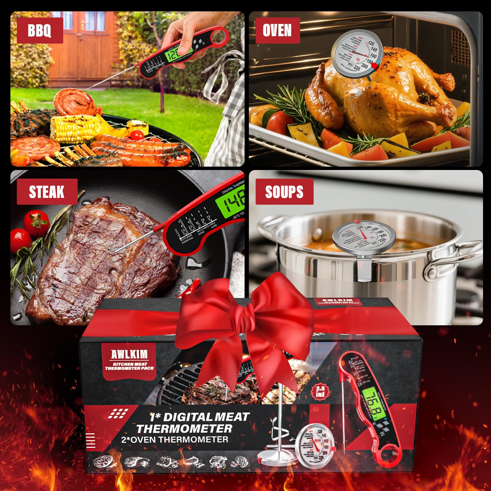 AWLKIM professional-grade thermometers with 24-hour support.