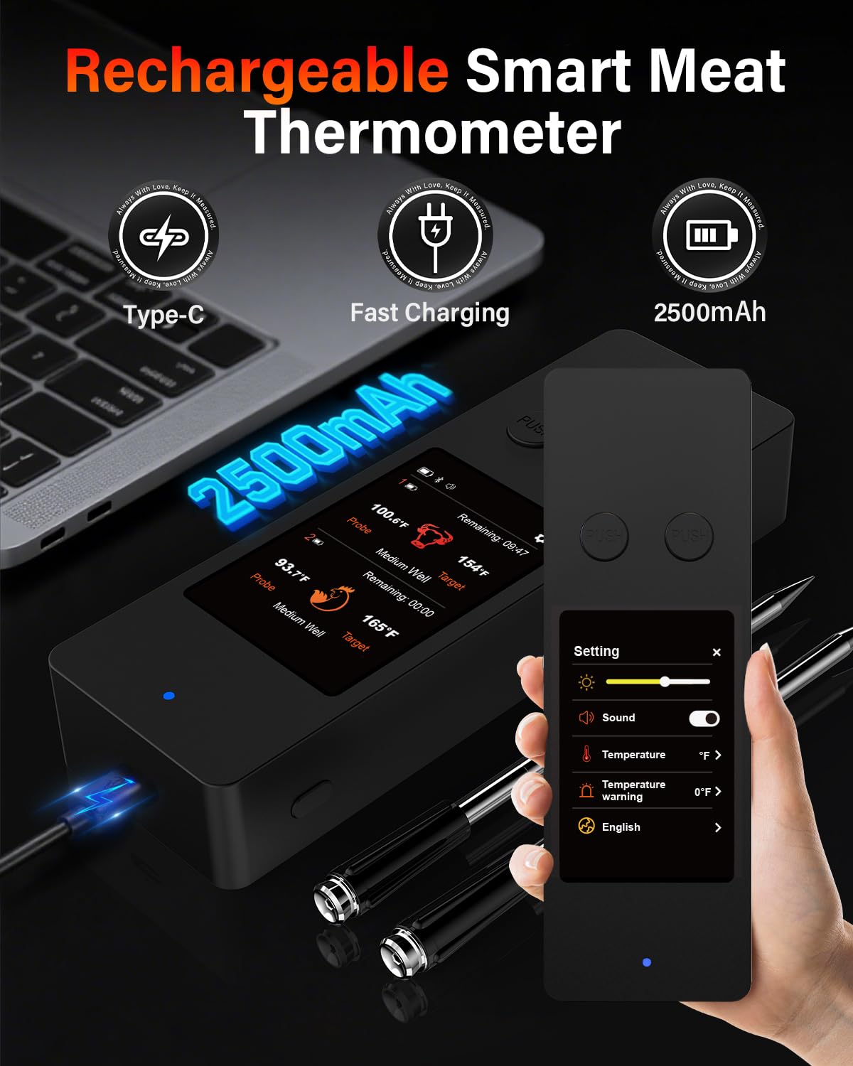 AWLKIM quick-read display shows temperatures with 0.1 degree accuracy