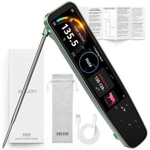 AWLKIM thermometer with 3.8-inch HD touchscreen for fast, precise readings
