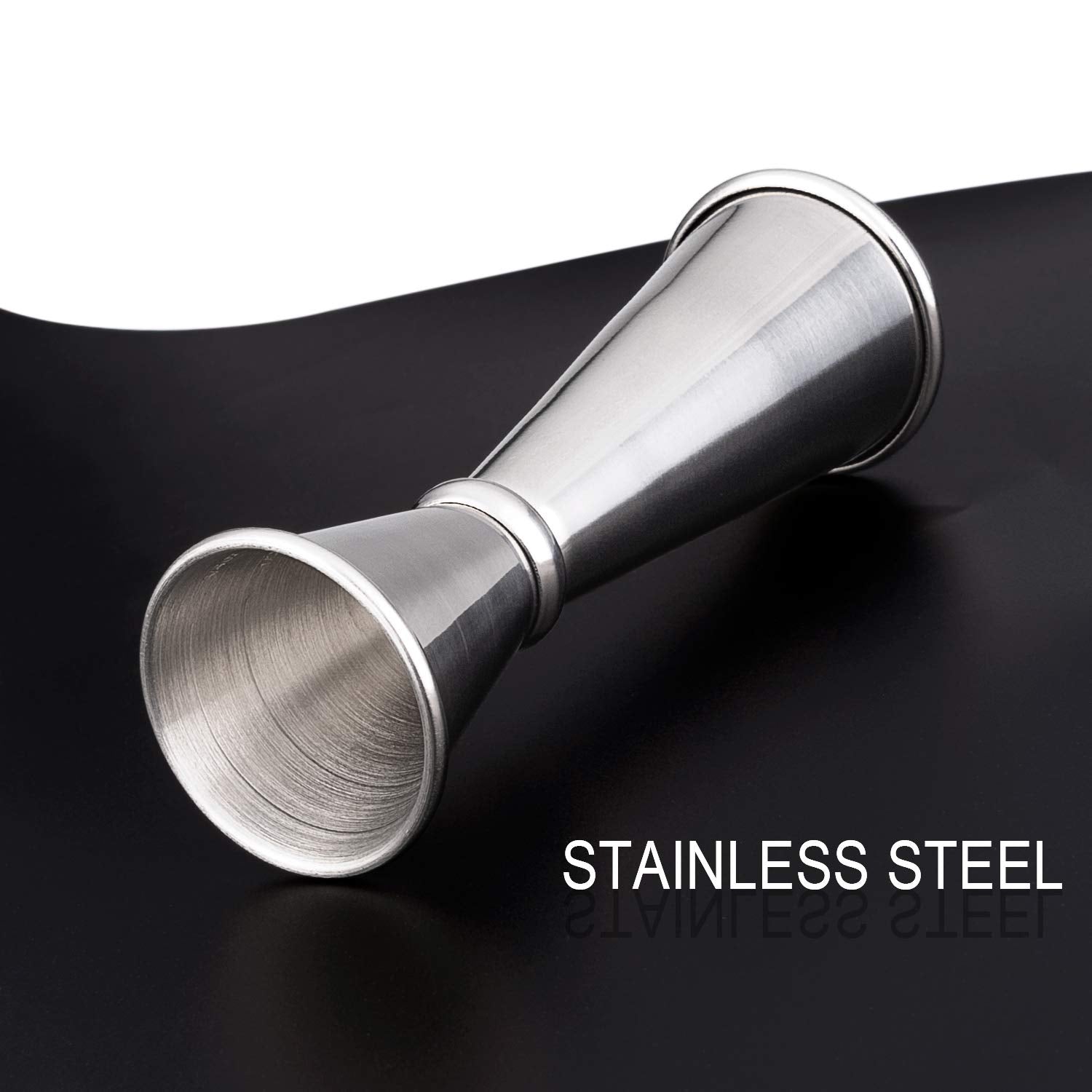 Awpeye dishwasher-safe jigger set resists rust for long-lasting service.