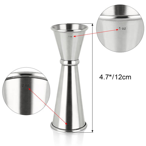 Awpeye stainless steel jigger with brushed finish feels durable and easy to clean.