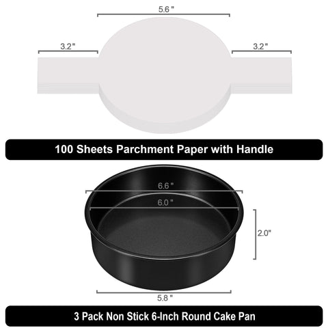 AWTBDP parchment paper with handles for easy cake release.