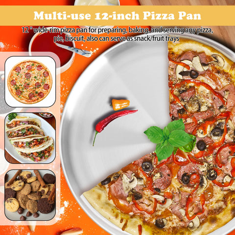 AWTBDP nonstick-surface pizza pan facilitates easy food release.