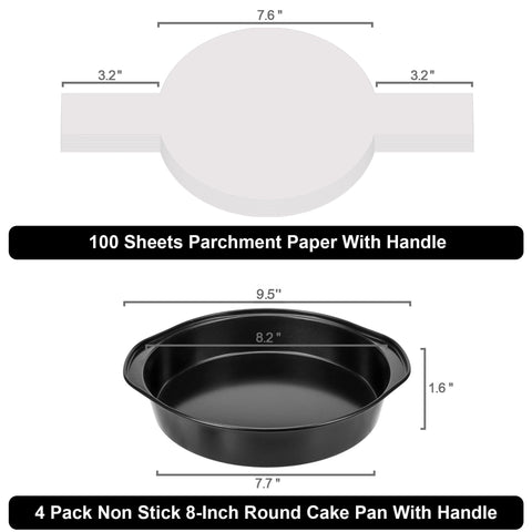 AWTBDP pre-cut parchment papers for easy release during baking