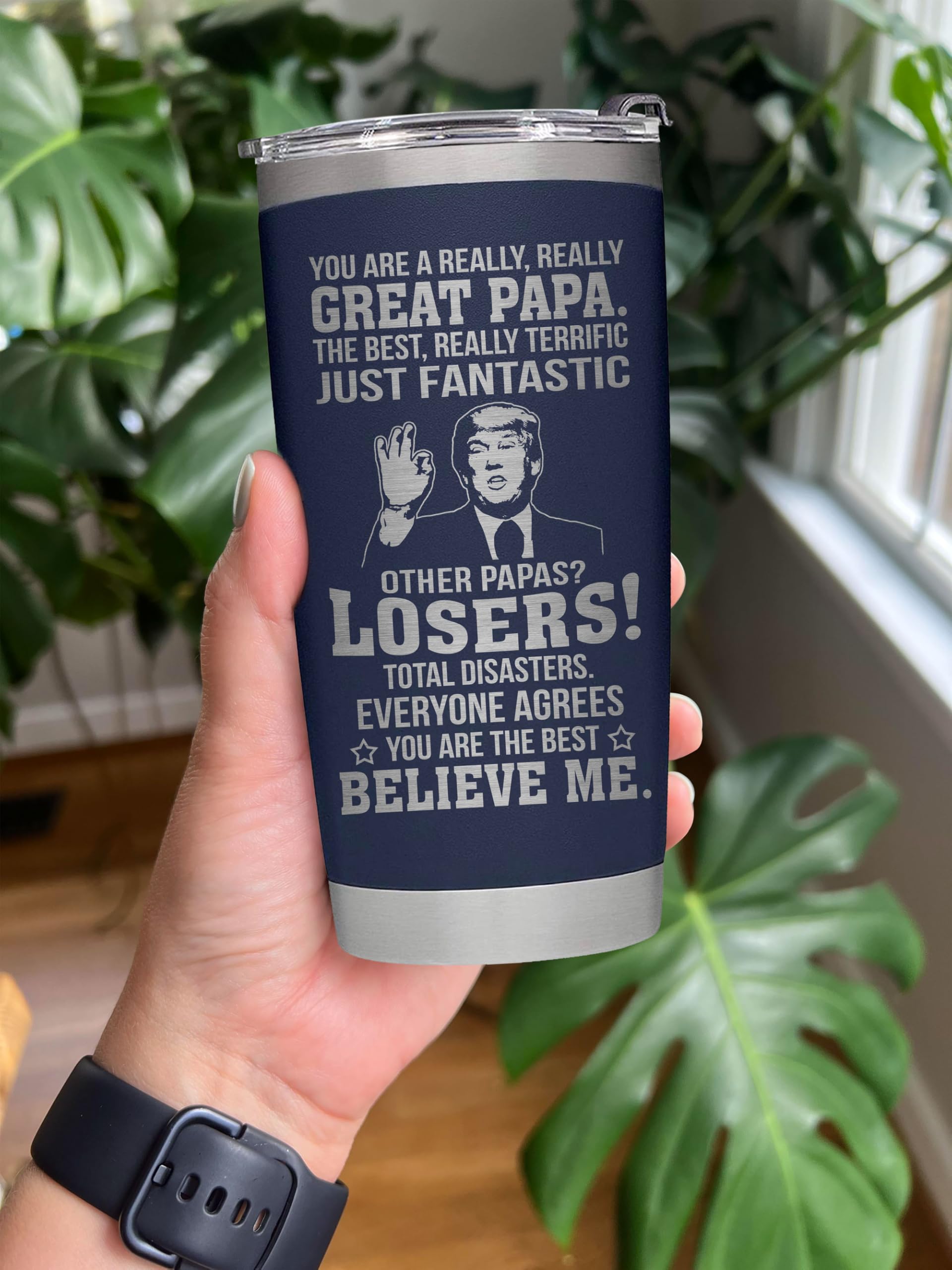 AWTHATMAZING papa tumbler on the go ideal for busy dads