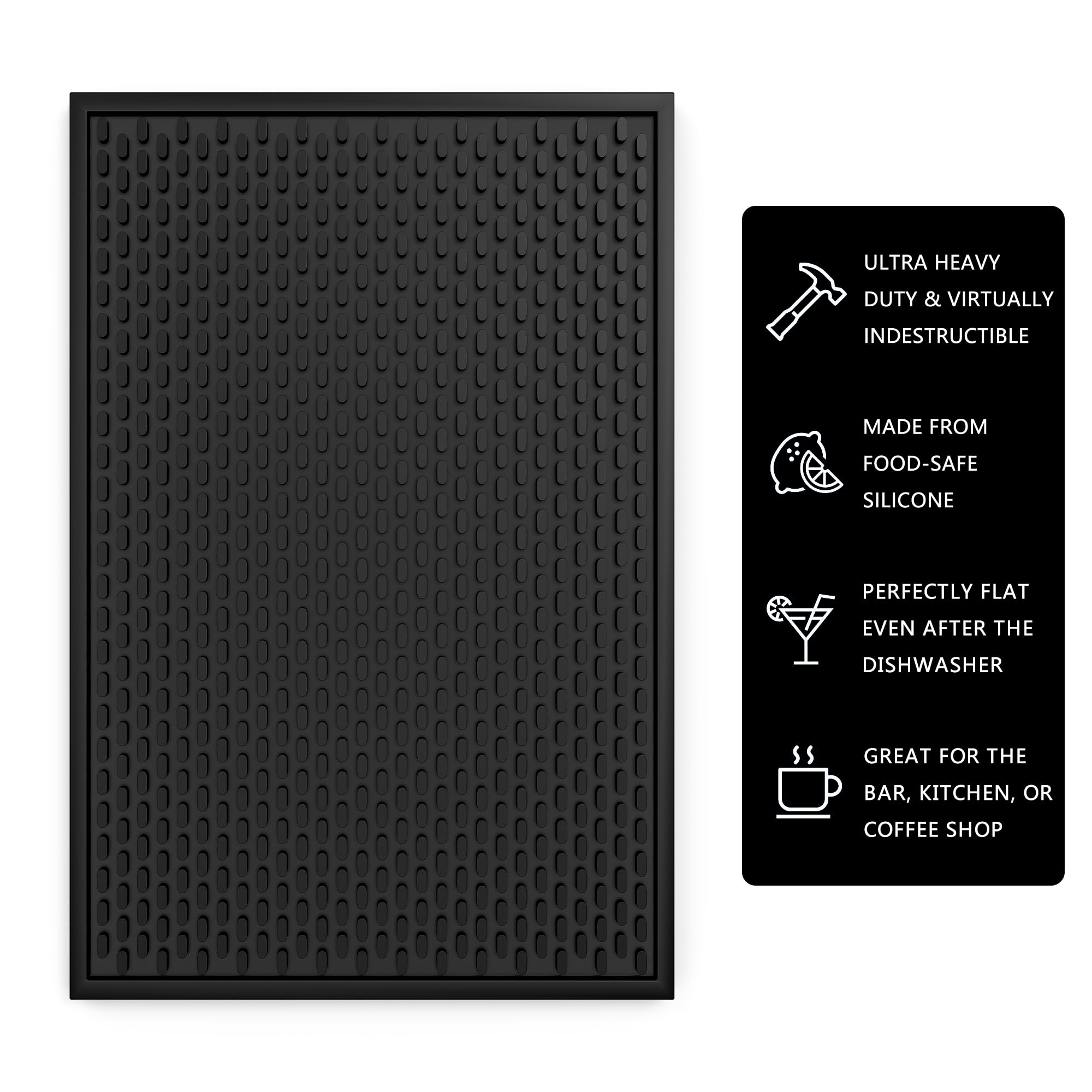 AXIESO bar mat drying glasses keeping glassware organized and dry