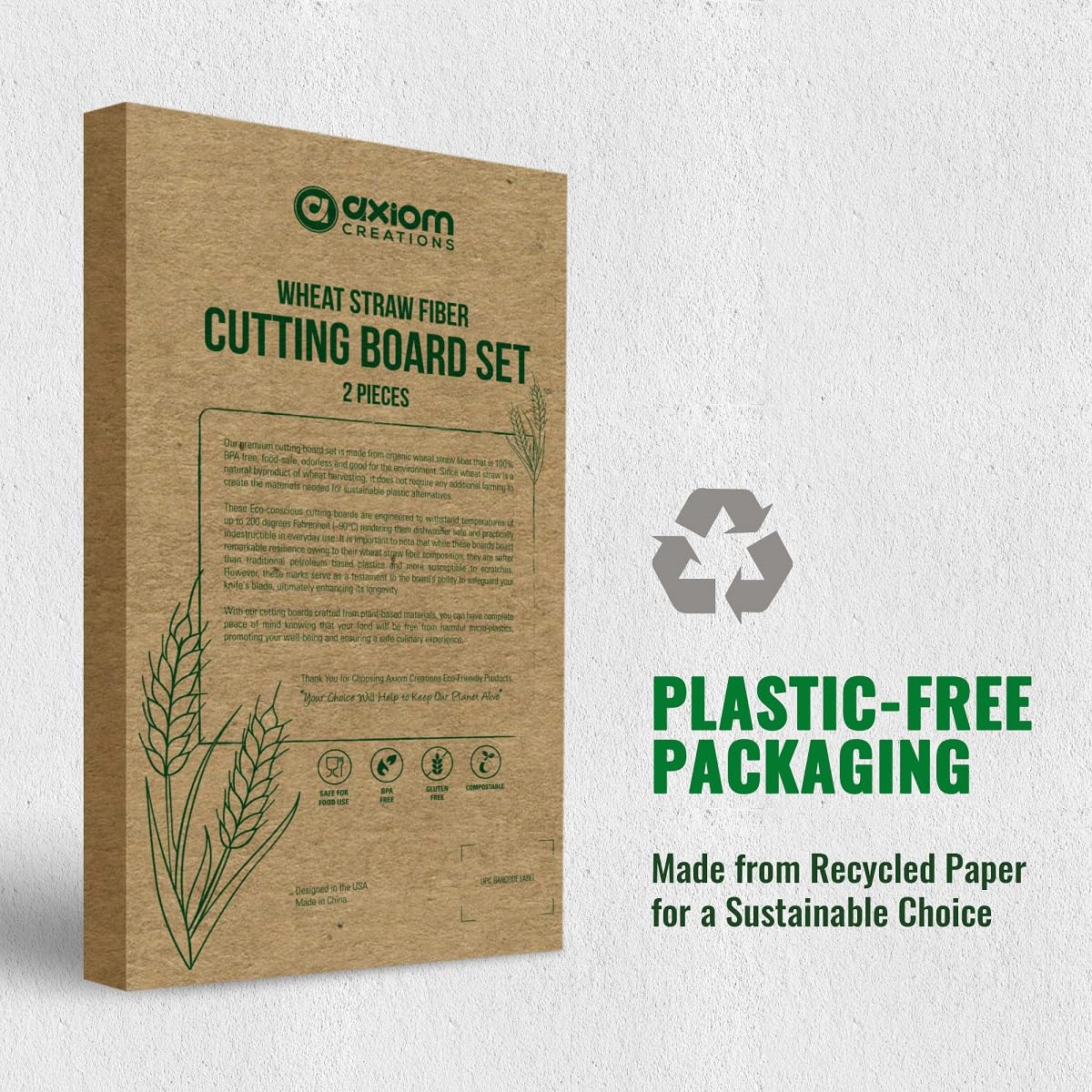 AXIOM CREATIONS gluten-free board suitable for gluten-sensitive kitchens.