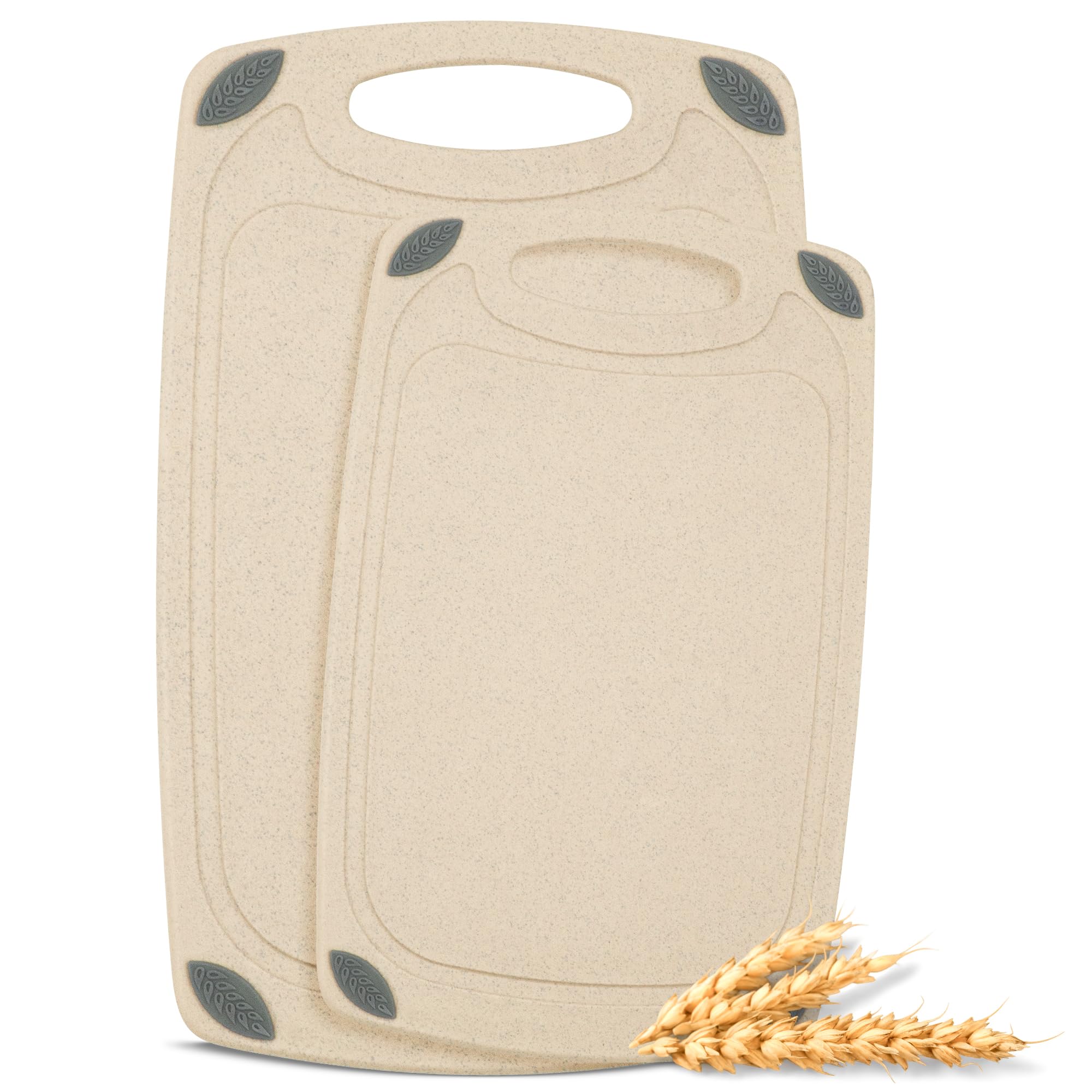AXIOM CREATIONS large wheat straw cutting board ideal for family meal prep