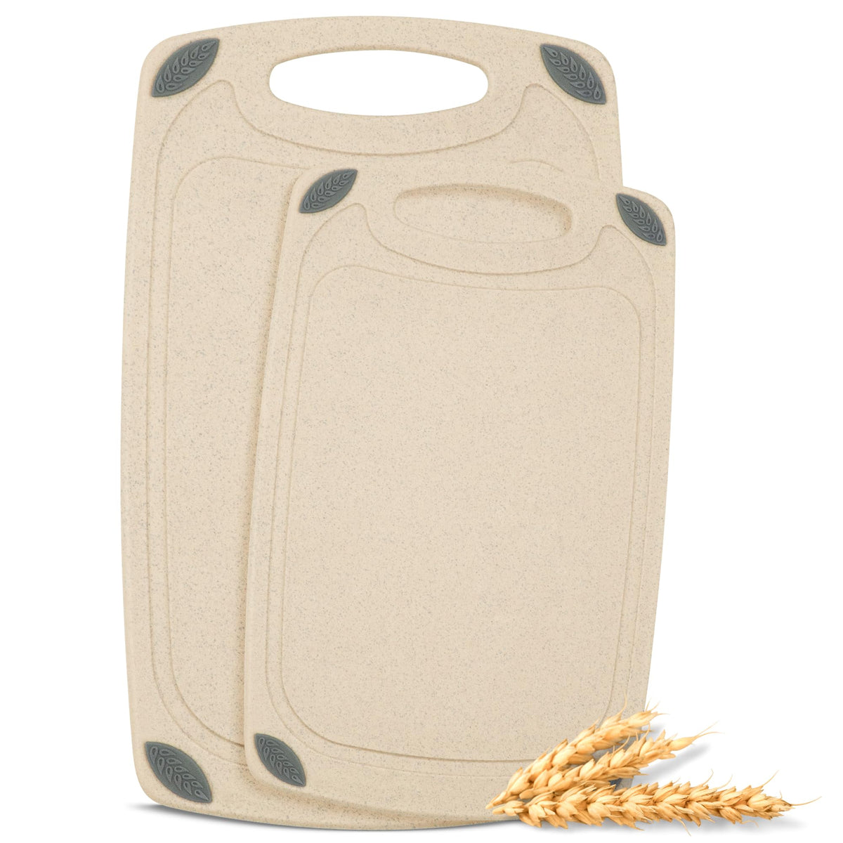 AXIOM CREATIONS large wheat straw cutting board ideal for family meal prep