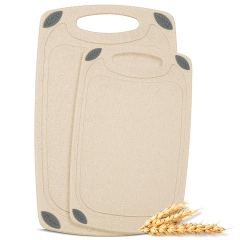 AXIOM CREATIONS large wheat straw cutting board ideal for family meal prep