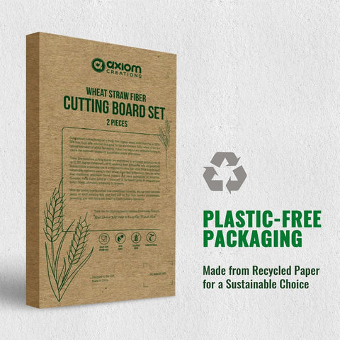 AXIOM CREATIONS durable wheat straw surface is gentle on knives