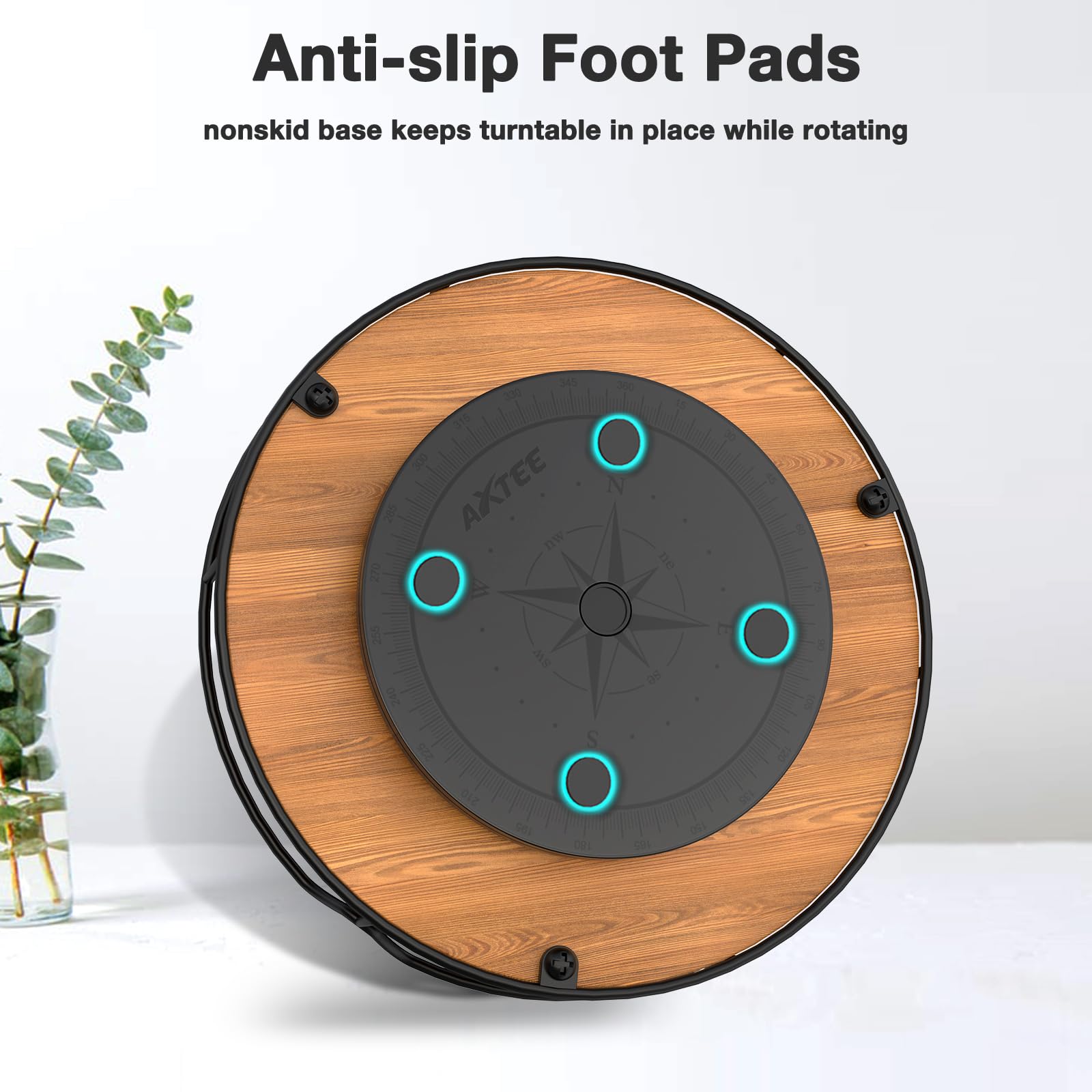 AXTEE Lazy Susan holds drinks and snacks neatly during gatherings