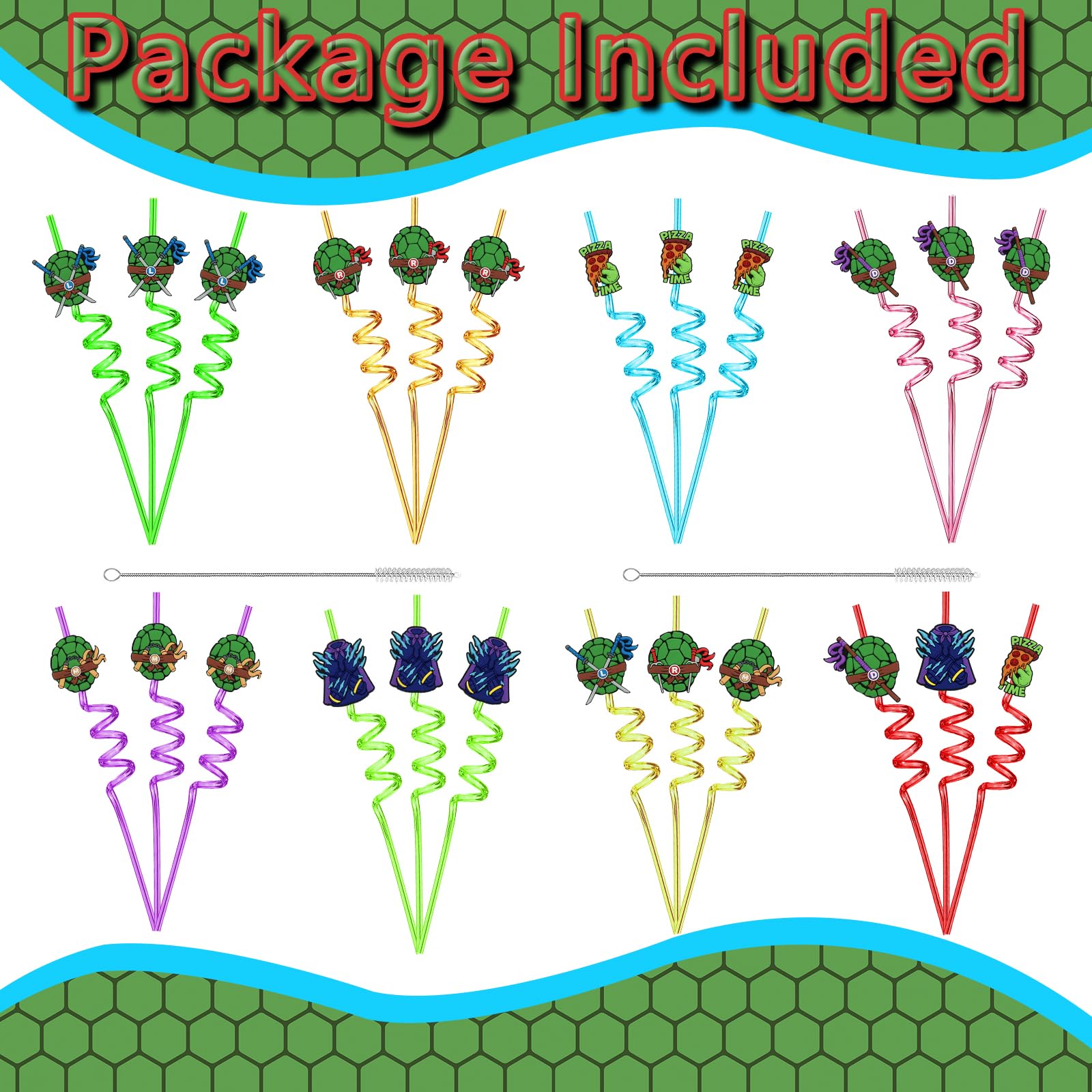 AXUOCDH colorful curly straws boost kids’ party decorations