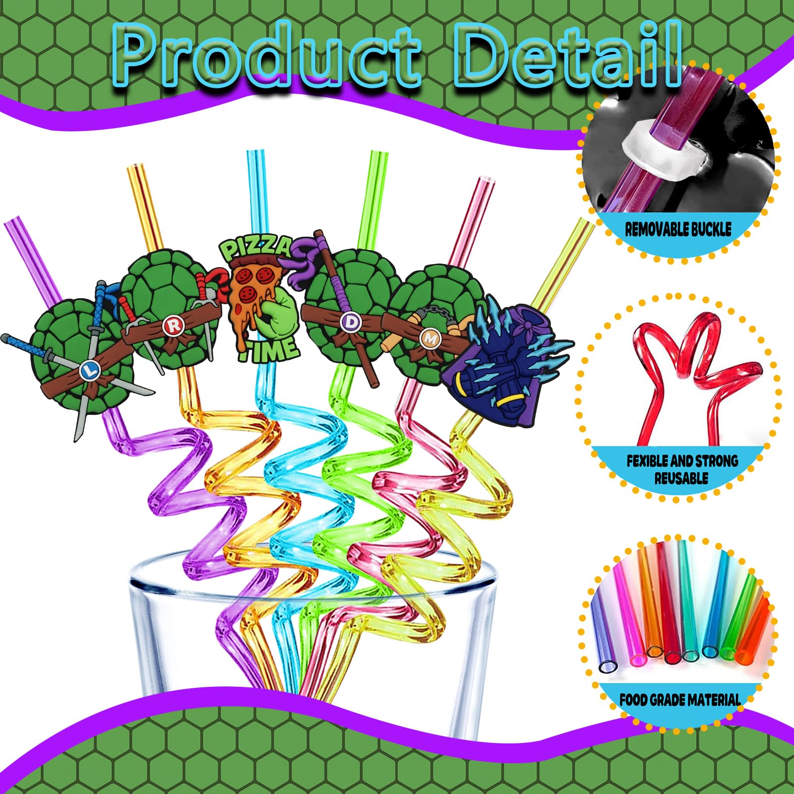 AXUOCDH turtle shell designs straw set enhances party favor bags