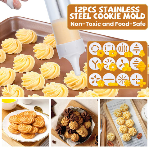 AXWATDEI 12-cookie discs enabling varied cookie shapes