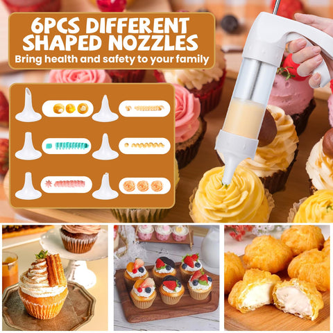 AXWATDEI six piping tips provide decorating variety