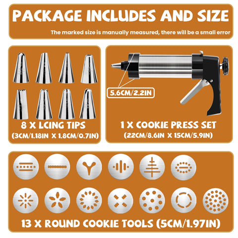 AXWATDEI cookie press, easy-clean design for quick cleanup after baking