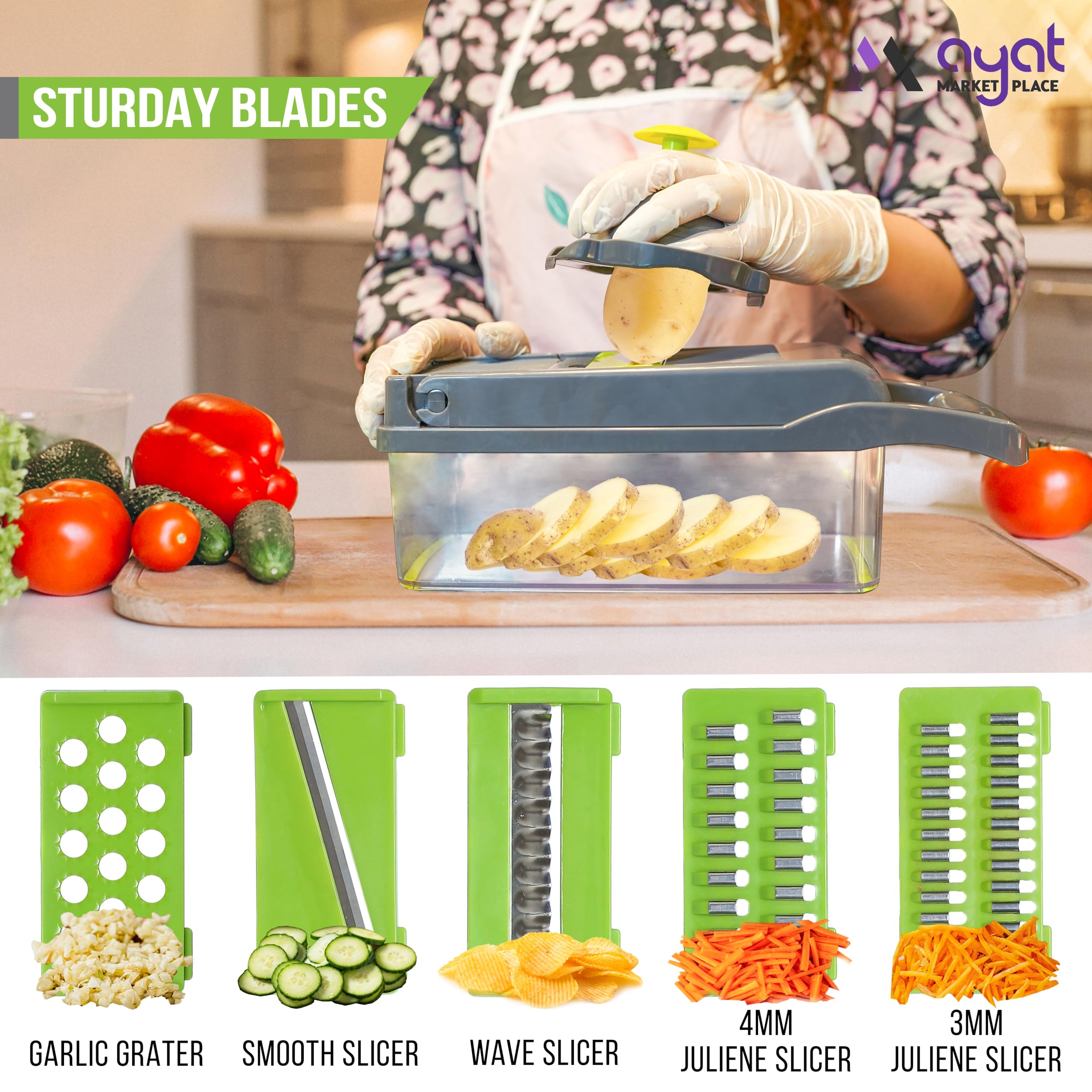 AYAT MARKETPLACE detachable design enables easy cleaning after use.
