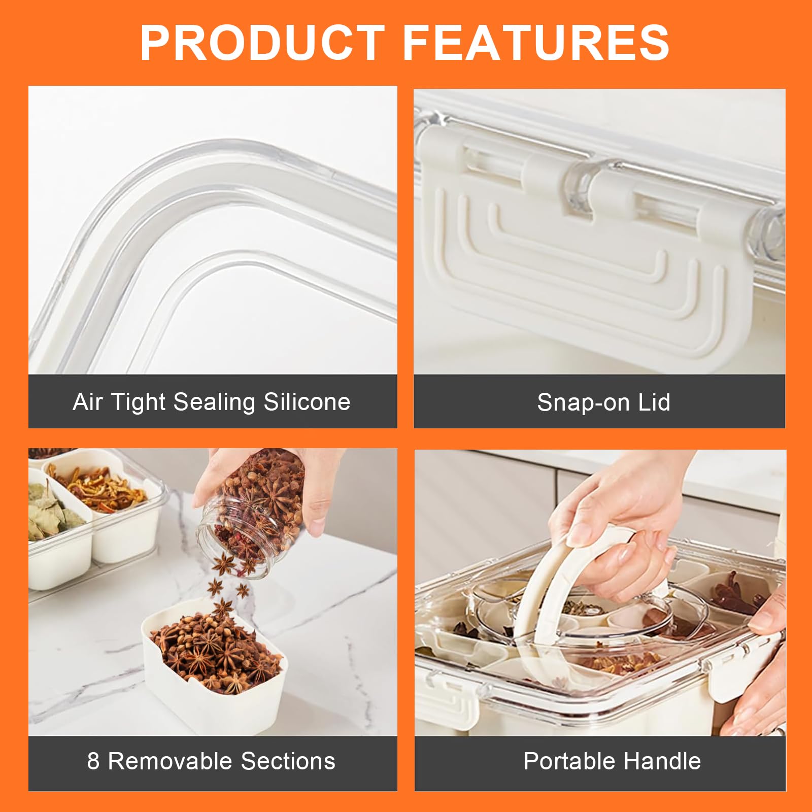 AYauGamA Snackle Box with foldable handle makes travel effortless.