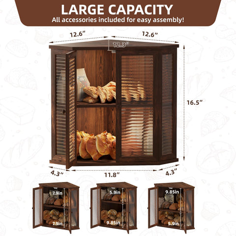Aycarzcy glass door detail emphasizes durability and easy monitoring of contents.