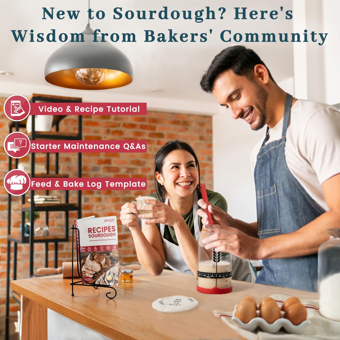 Ayerphalo wide-mouth jar cover keeps contents sealed and dust-free.