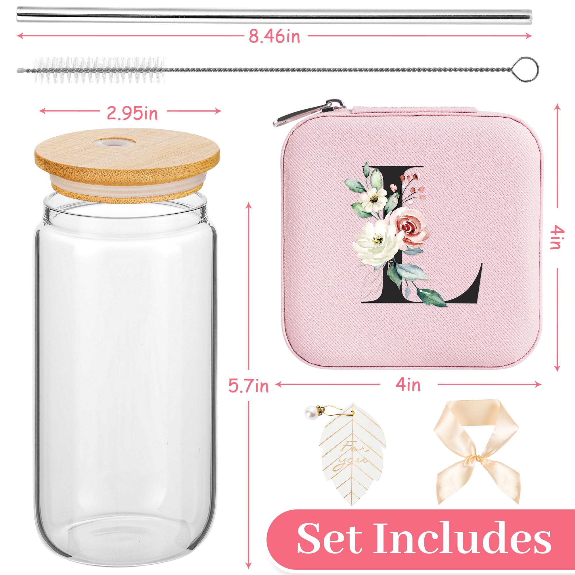 AYGXU glass mug with bamboo lid and stainless straw for spill safe travel.