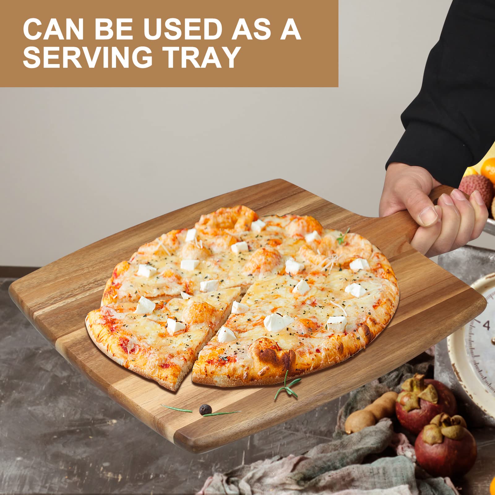 Ayiaren acacia charcuterie board ideal for cheese and fruit presentation