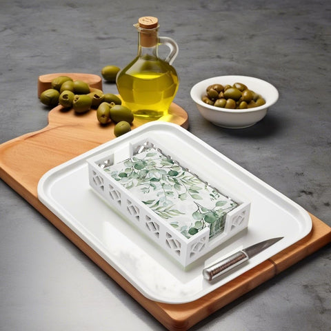 Ayiaren bathroom towel holder adds rustic charm and organization.