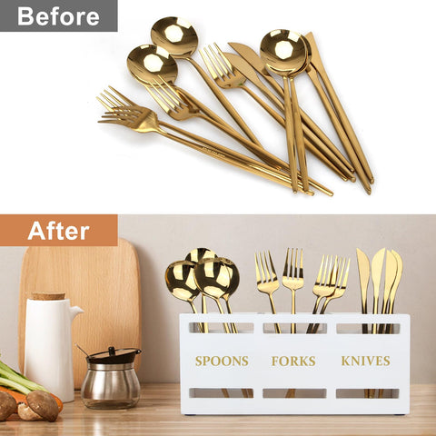 Ayiaren wooden organizer combines natural style with practical storage on countertops.