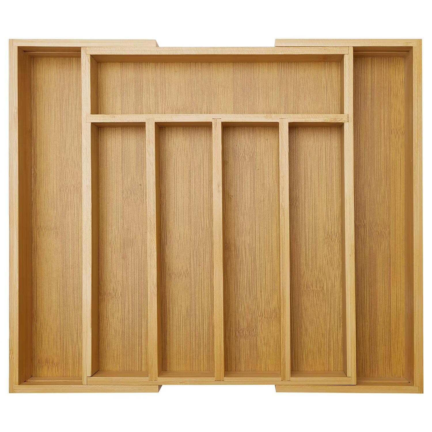 Ayiaren expandable bamboo drawer organizer extended view for versatile storage
