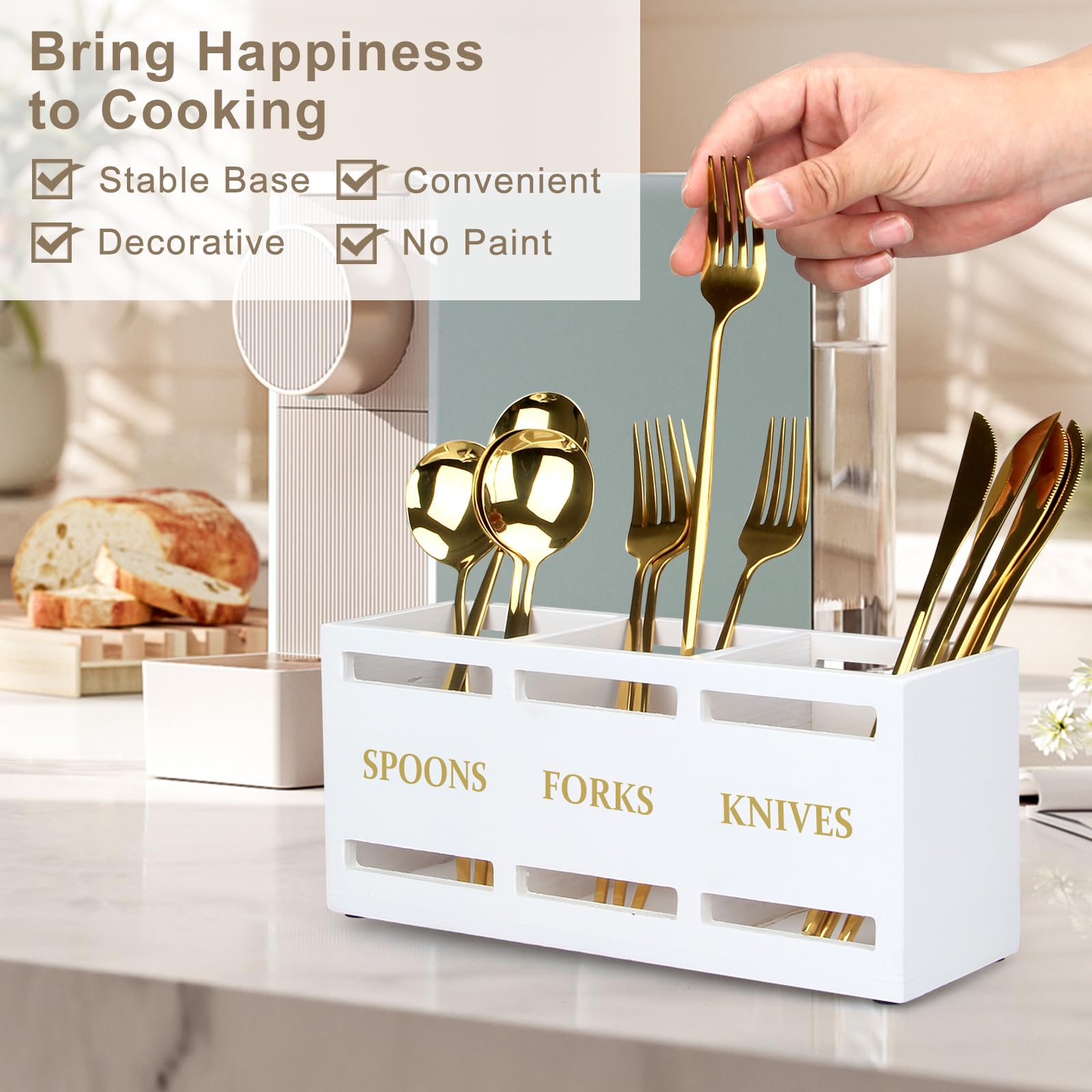 Ayiaren multifunctional utensil caddy ideal for kitchen, camping, or office.