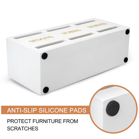 Ayiaren non-slip bottom keeps the utensil holder steady on shelves and tables.