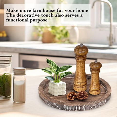 Ayiaren rustic dining table tray enhances casual meals and gatherings.