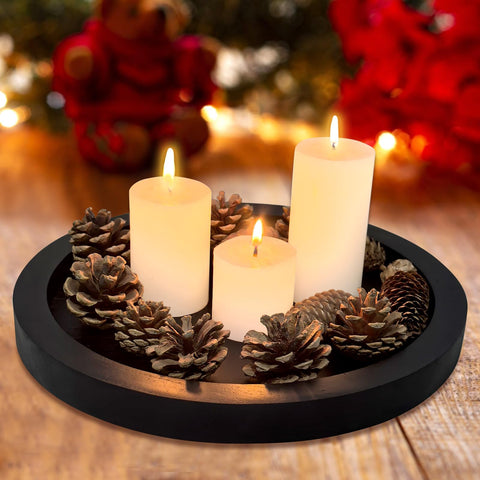 Ayiaren rustic tray on a bathroom vanity, organizing cosmetics and accents.