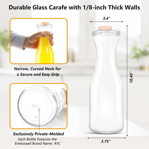AYL dishwasher-safe carafes for easy cleaning