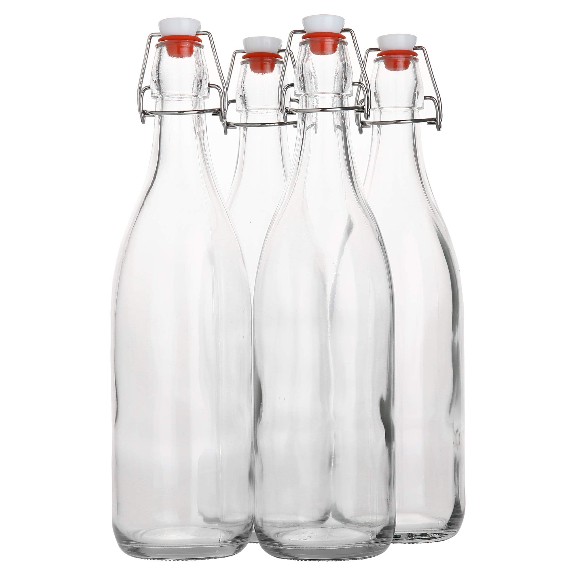 AYL flip-top glass bottle with 1 liter capacity and airtight seal.