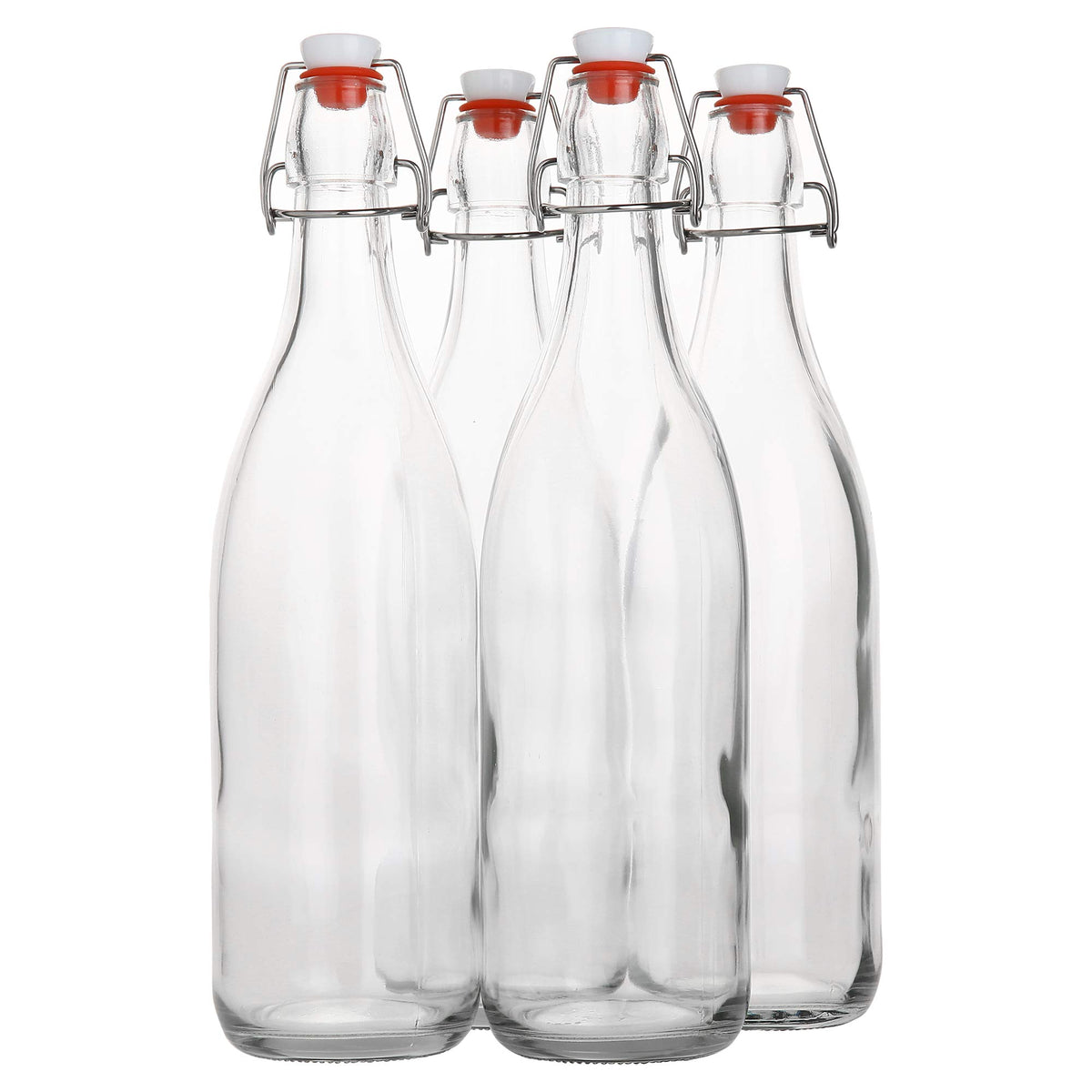 AYL flip-top glass bottle with 1 liter capacity and airtight seal.