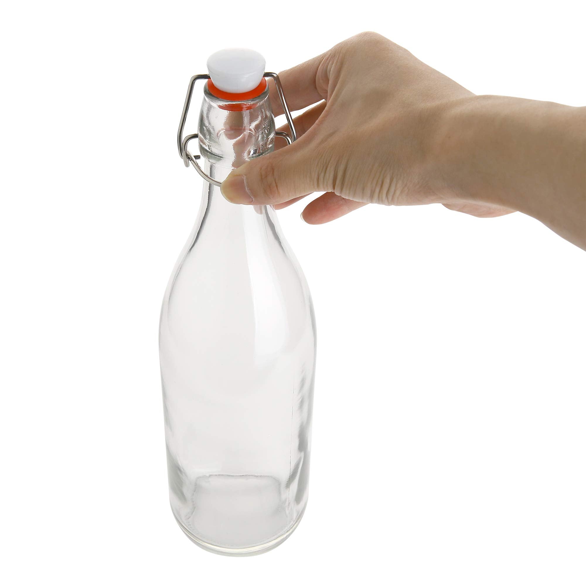 AYL pack of 4 glass bottles for batch beverages.