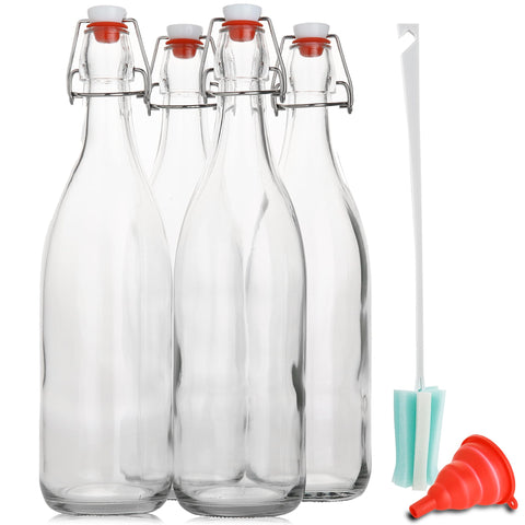 AYL swing-top bottle cap keeps liquids secure for easy storage.