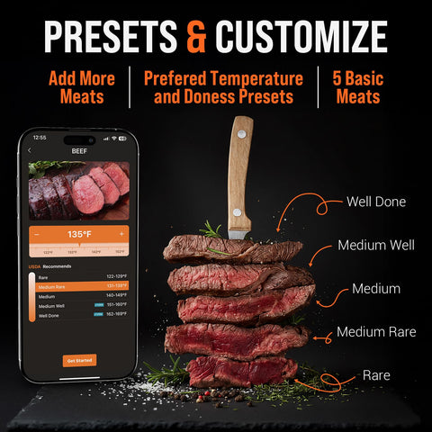USB-C rechargeable battery lasts up to 100 hours for long cooks