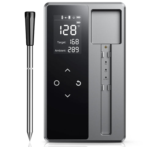 AYMDKI smart thermometer base control hub enables quick, phone-free adjustments during cooking.