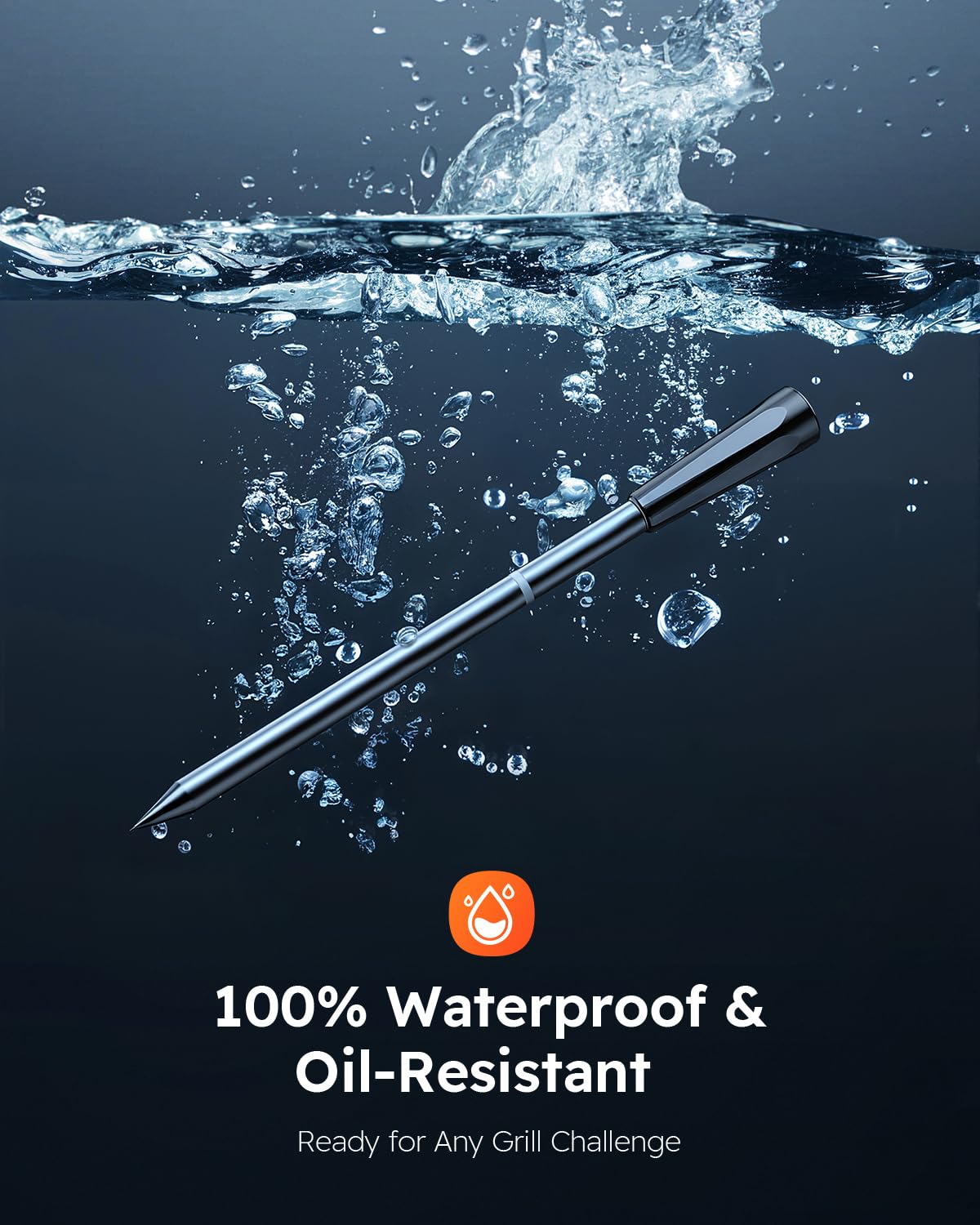 AYMDKI smart thermometer USB-C recharge provides long-lasting power for extended cooks.