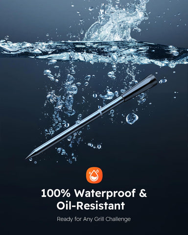 AYMDKI smart thermometer USB-C recharge provides long-lasting power for extended cooks.