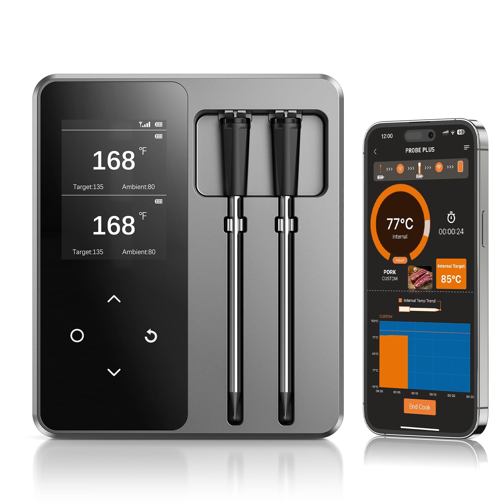 AYMDKI Smart Wireless Thermometer overview for precise cooking control.