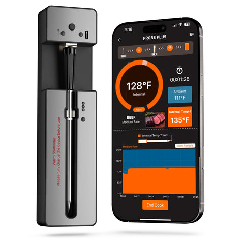 AYMDKI Upgraded Smart Thermometer with ultra-thin probe for precise interior temps