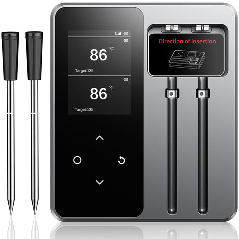 AYMDKI wireless meat thermometer front display with crisp readings for quick checks
